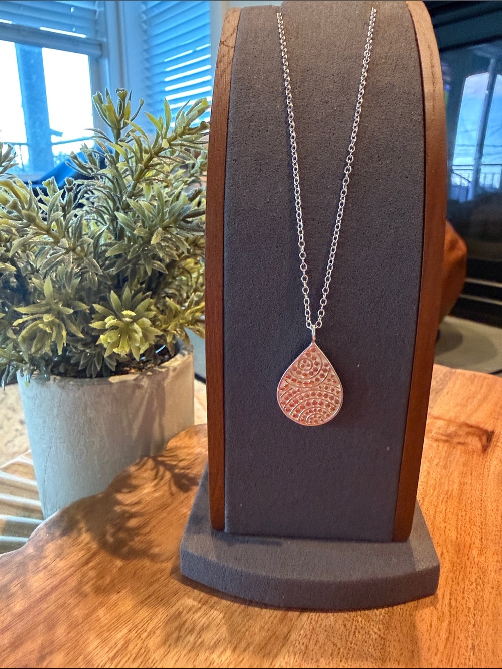 Anna Beck 2 Tone Reversible Teardrop Pendant Necklace - Women Jewelry
